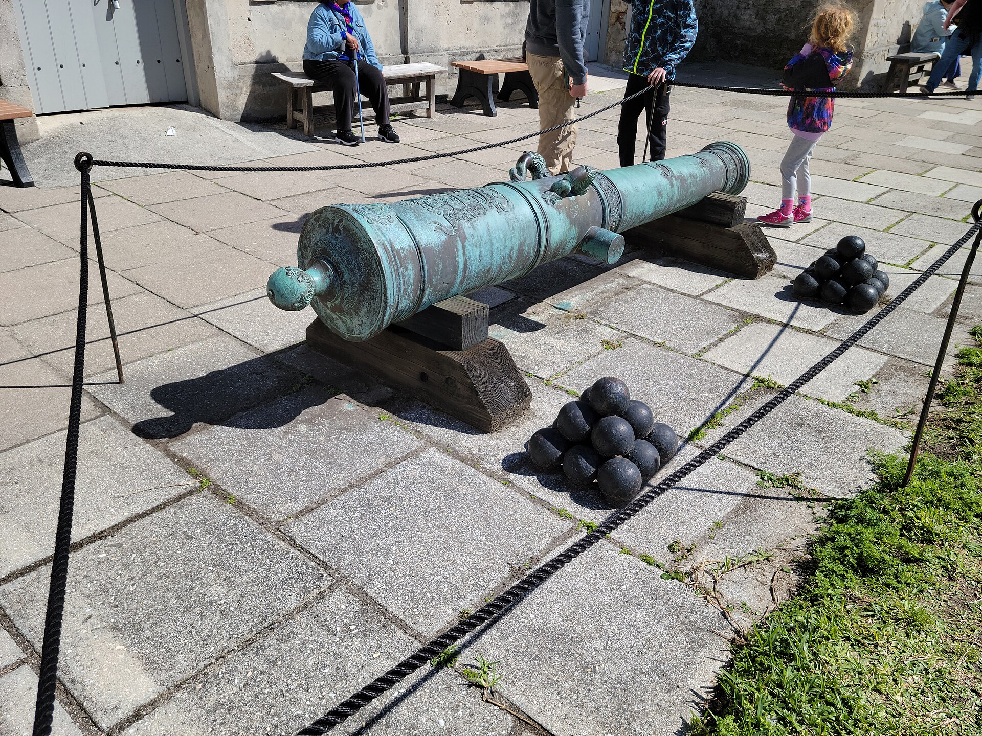 Cannon and cannonballs at the Castillo de San Marcos