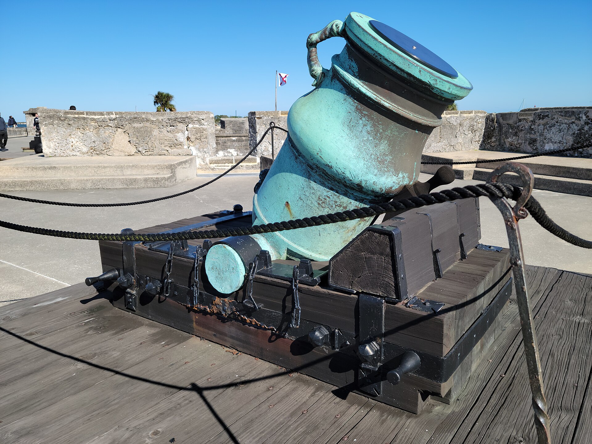 A swivel gun mounted at the Castillo de San Marcos