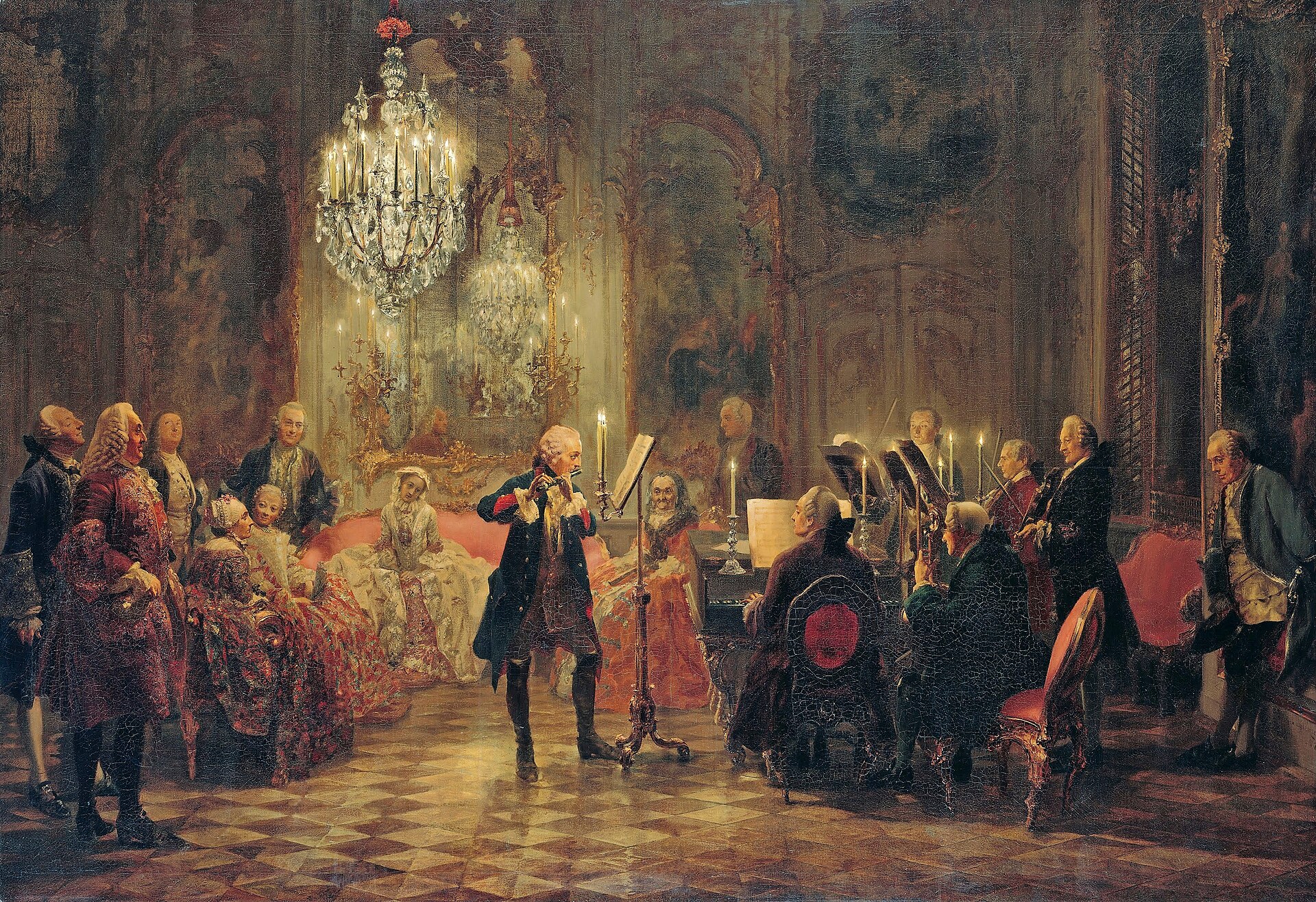 Adolph Menzel's Flute Concert of Frederick the Great at Sanssouci, fixing the king's evening music in the popular imagination