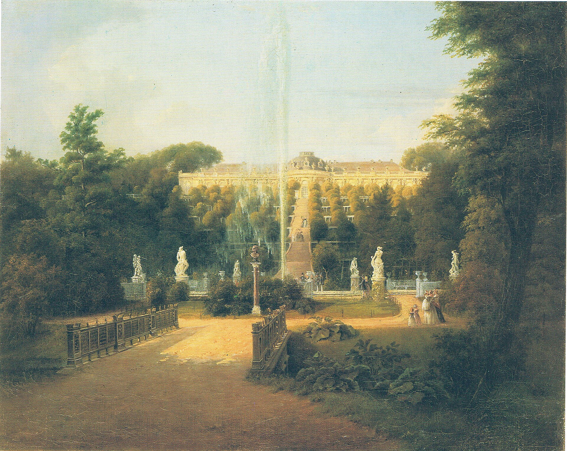 The palace seen above its curving vineyard terraces, the approach Frederick designed in place of a grand staircase