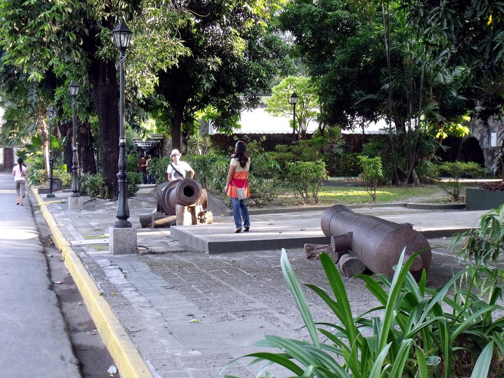 The tranquil gardens and plazas within the fortress today