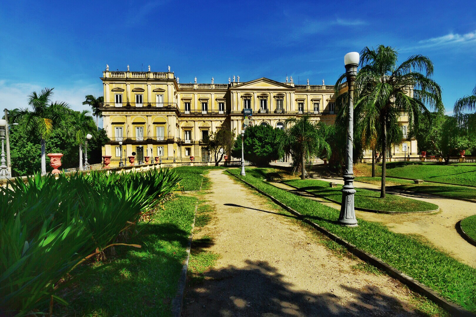 The palace within the Quinta da Boa Vista, its park in the heart of Rio de Janeiro.