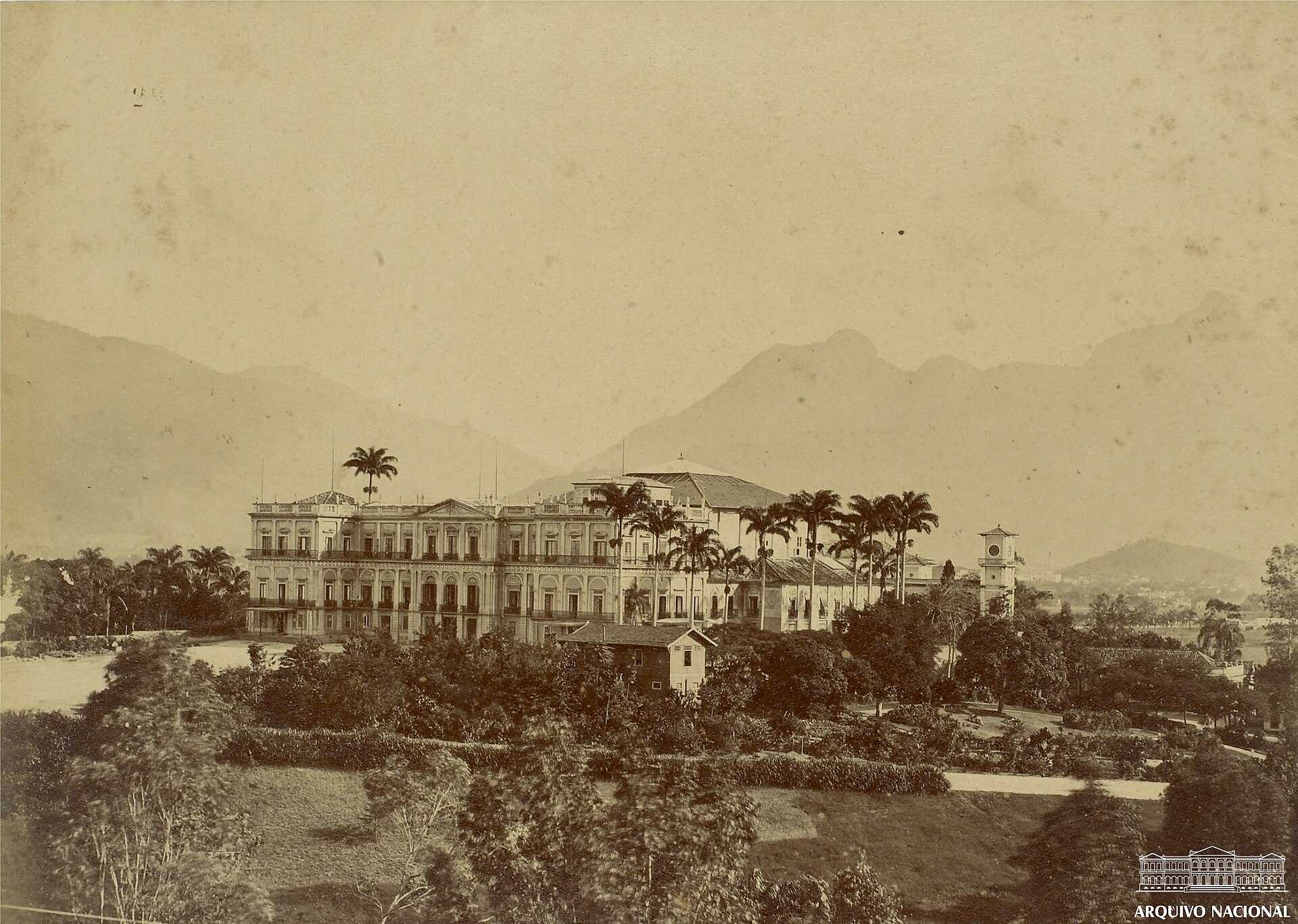 The palace of the Brazilian emperors, at the center of the imperial court.