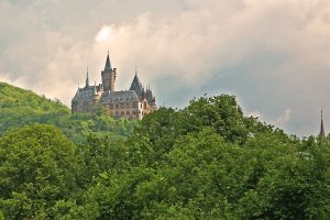 Schloss Wernigerode crowning its hill above the Harz town