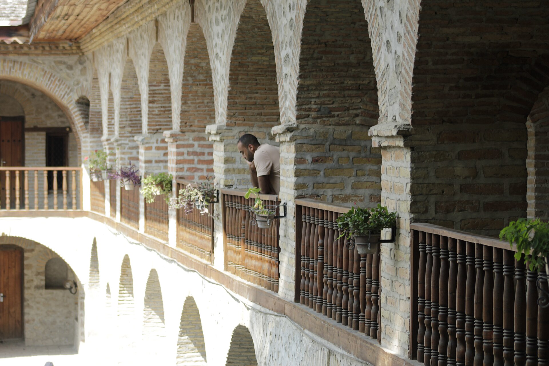 The view out from the palace balcony