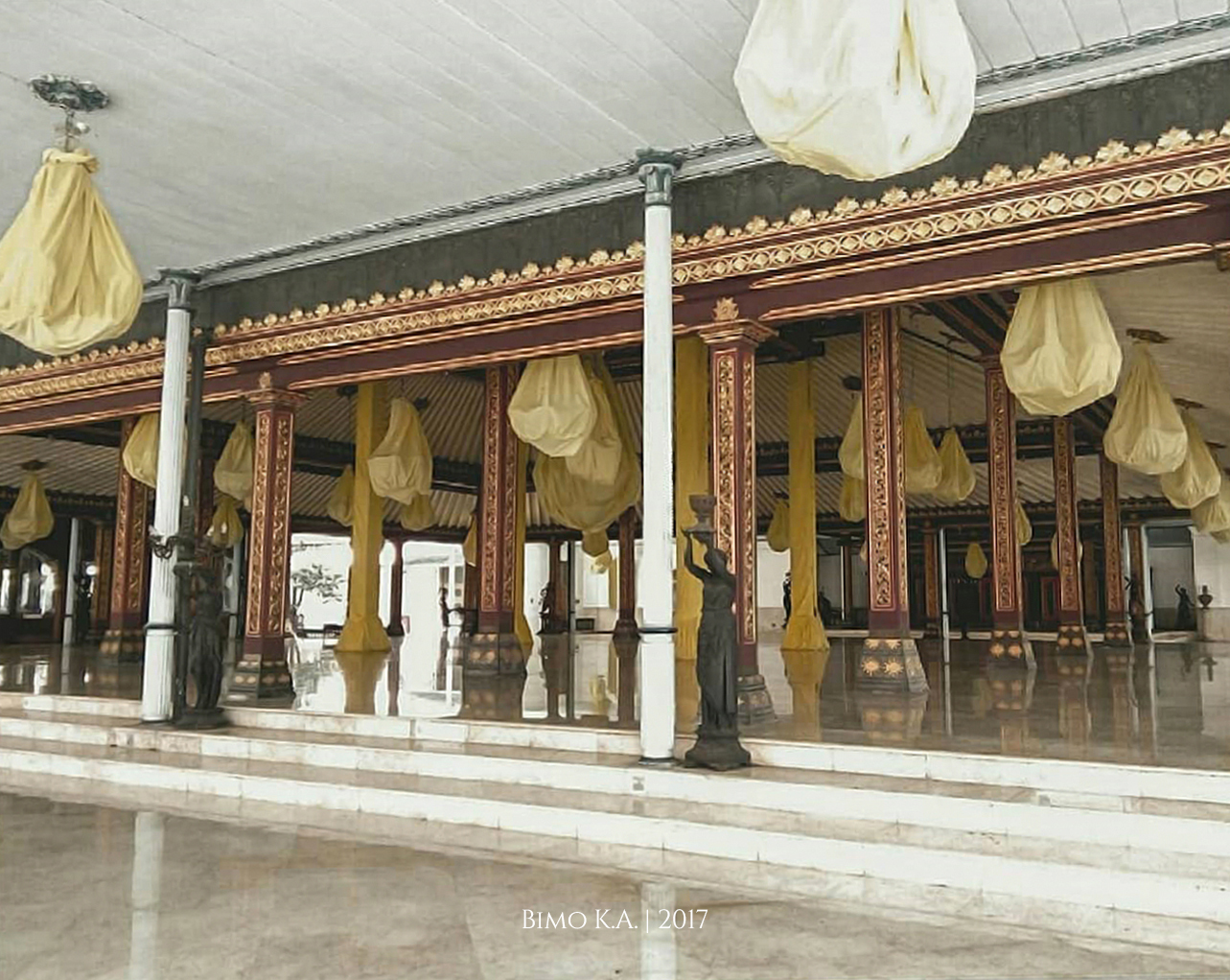 Sacred krisses and heirlooms among the palace regalia