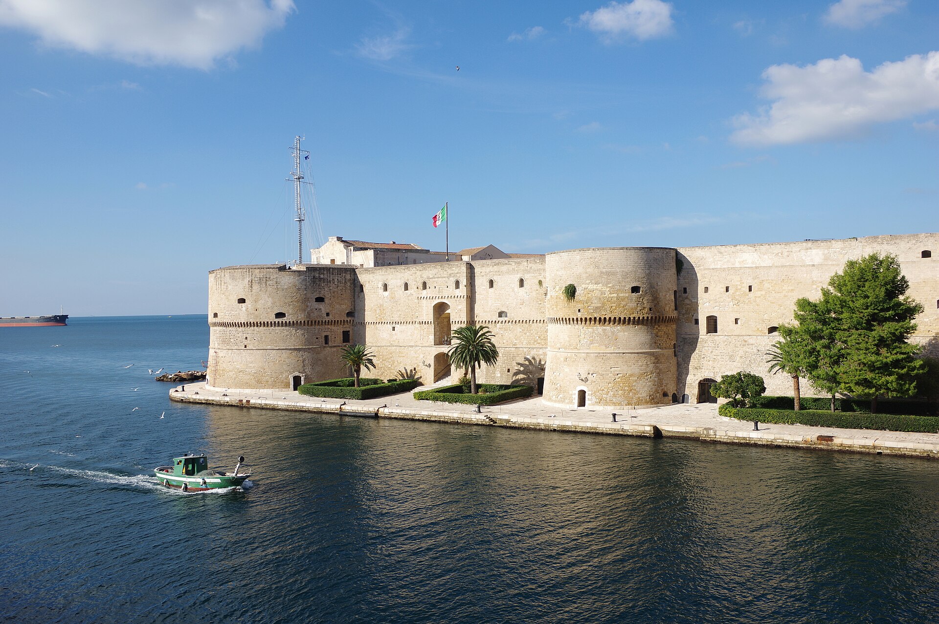 A stronghold has guarded this channel since the early Middle Ages.
