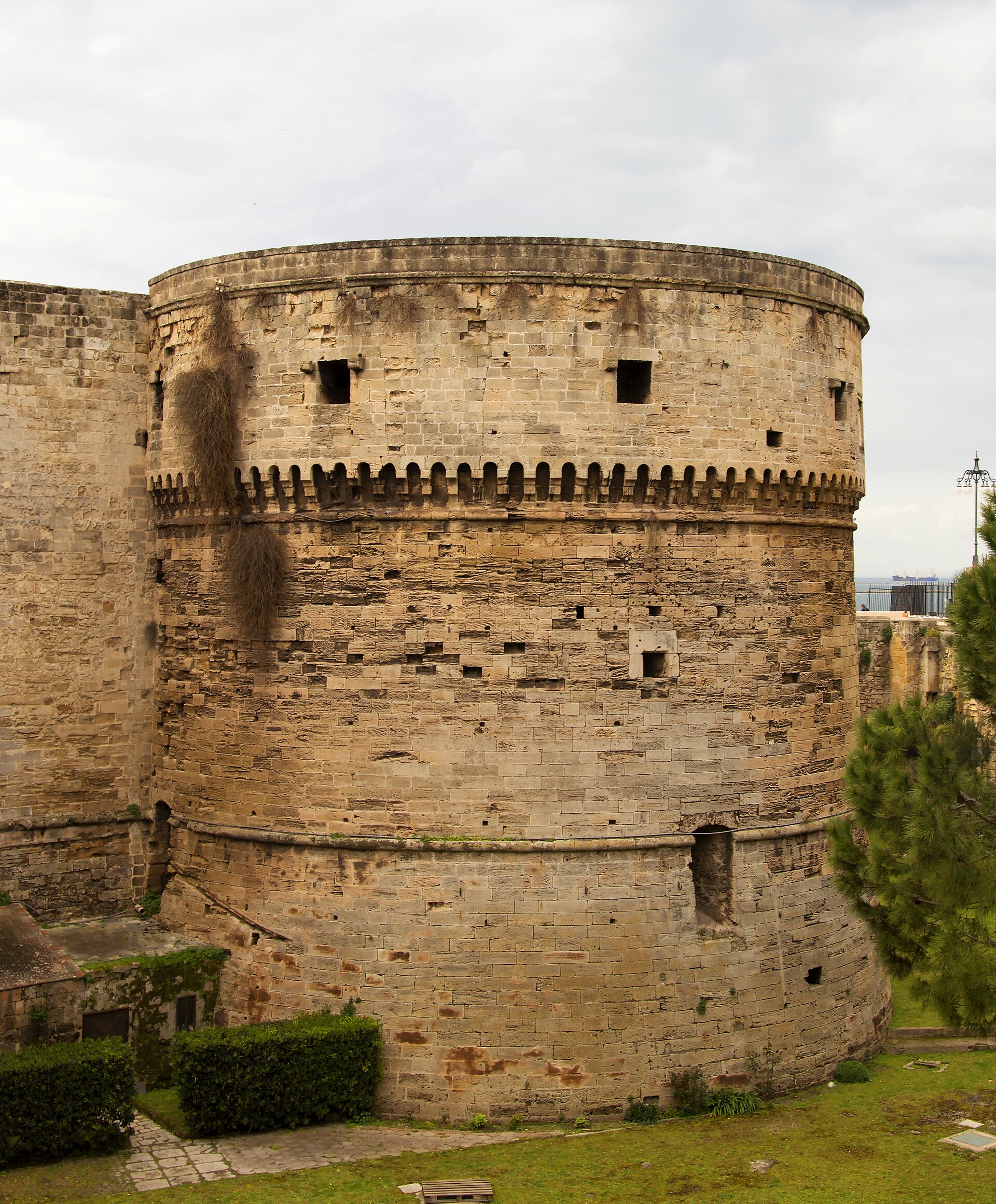 Low, rounded towers were designed to mount heavy guns and to shrug off enemy fire.