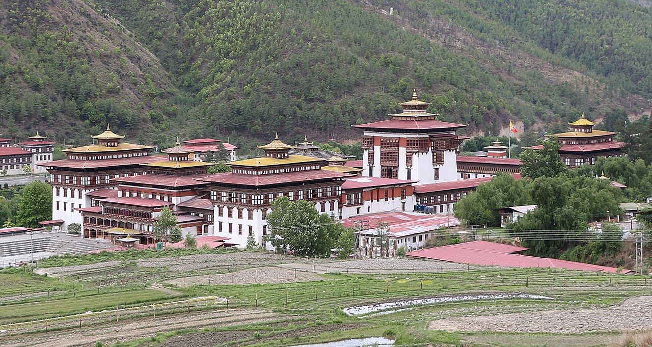 A view of Tashichho Dzong, seat of Bhutan's king and government.