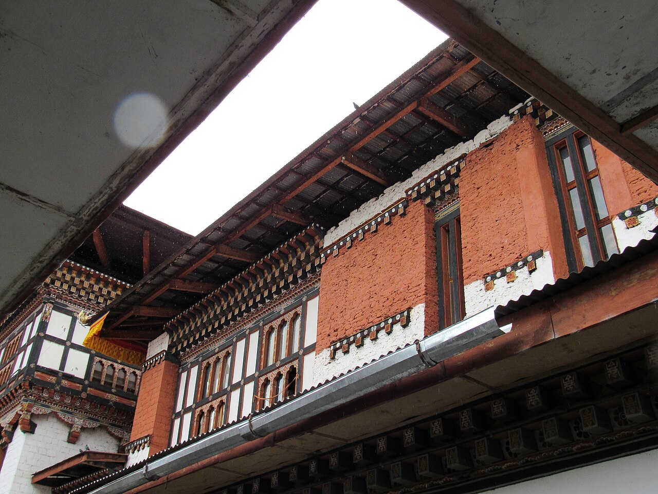 The dzong in the summer light of Thimphu.