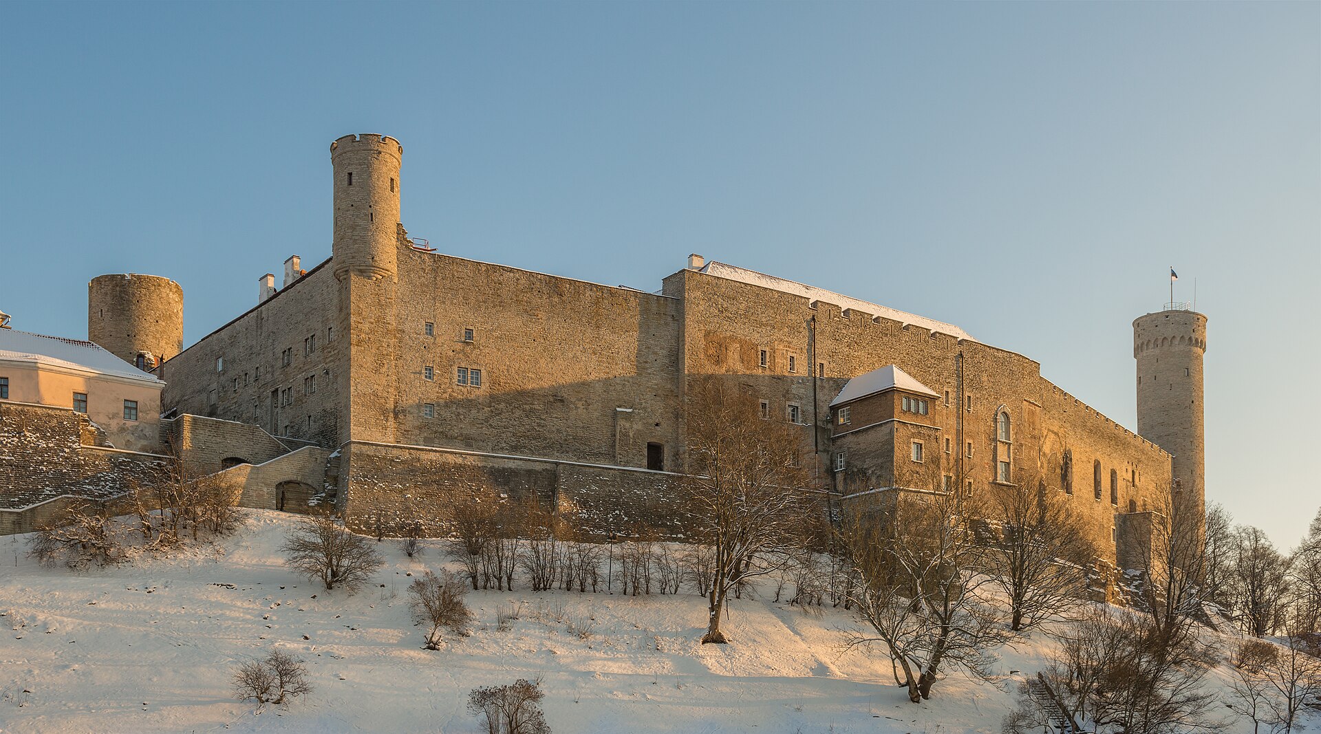 Toompea Castle crowns the limestone hill at the heart of Tallinn.