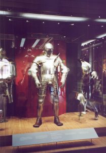 Royal Armouries pieces displayed in the White Tower, including armour made for Henry VIII
