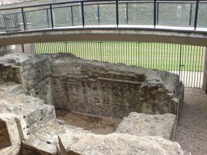 The concentric rings of medieval walls and towers that grew up around the original Norman keep