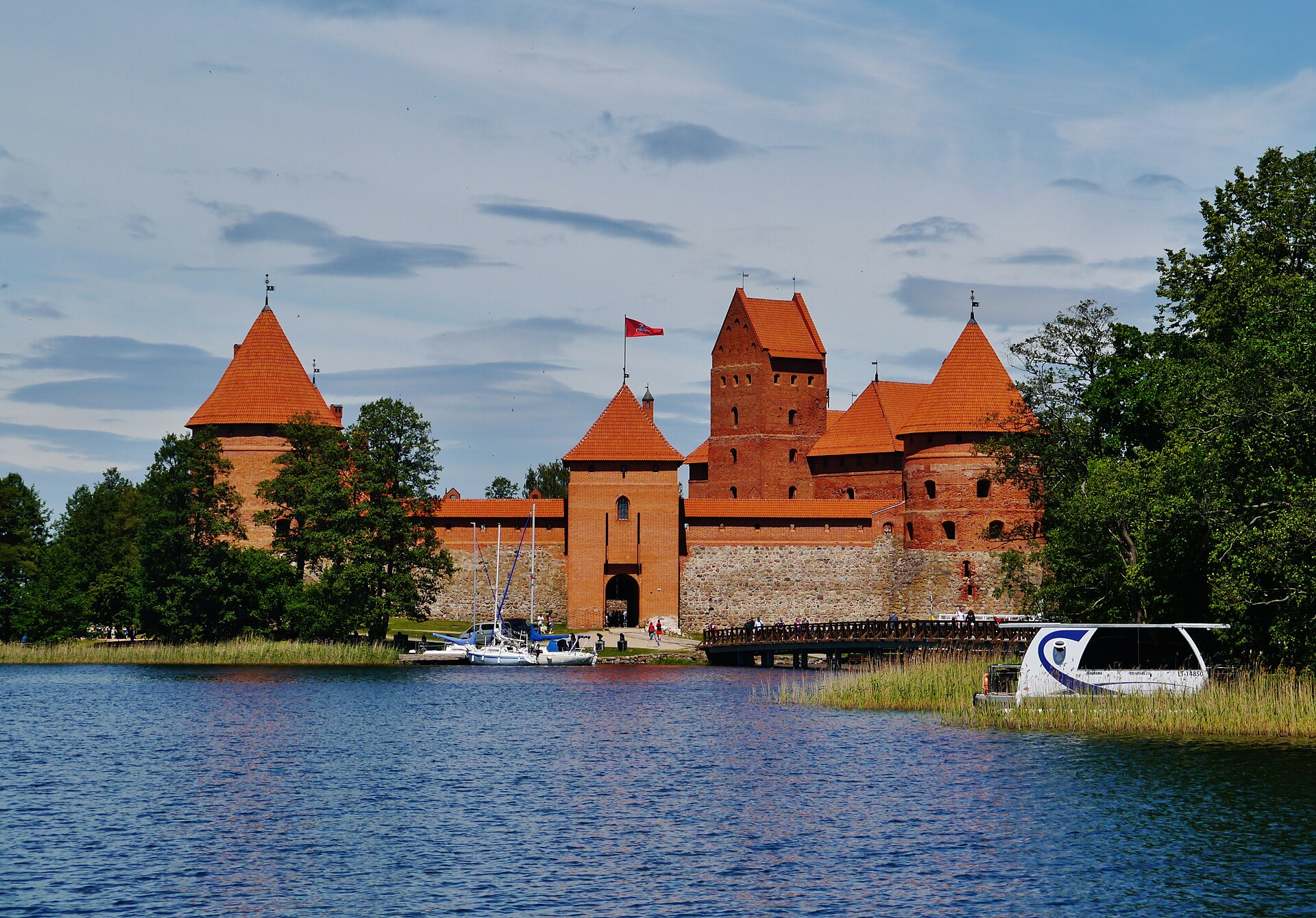 The castle on its island in the lake