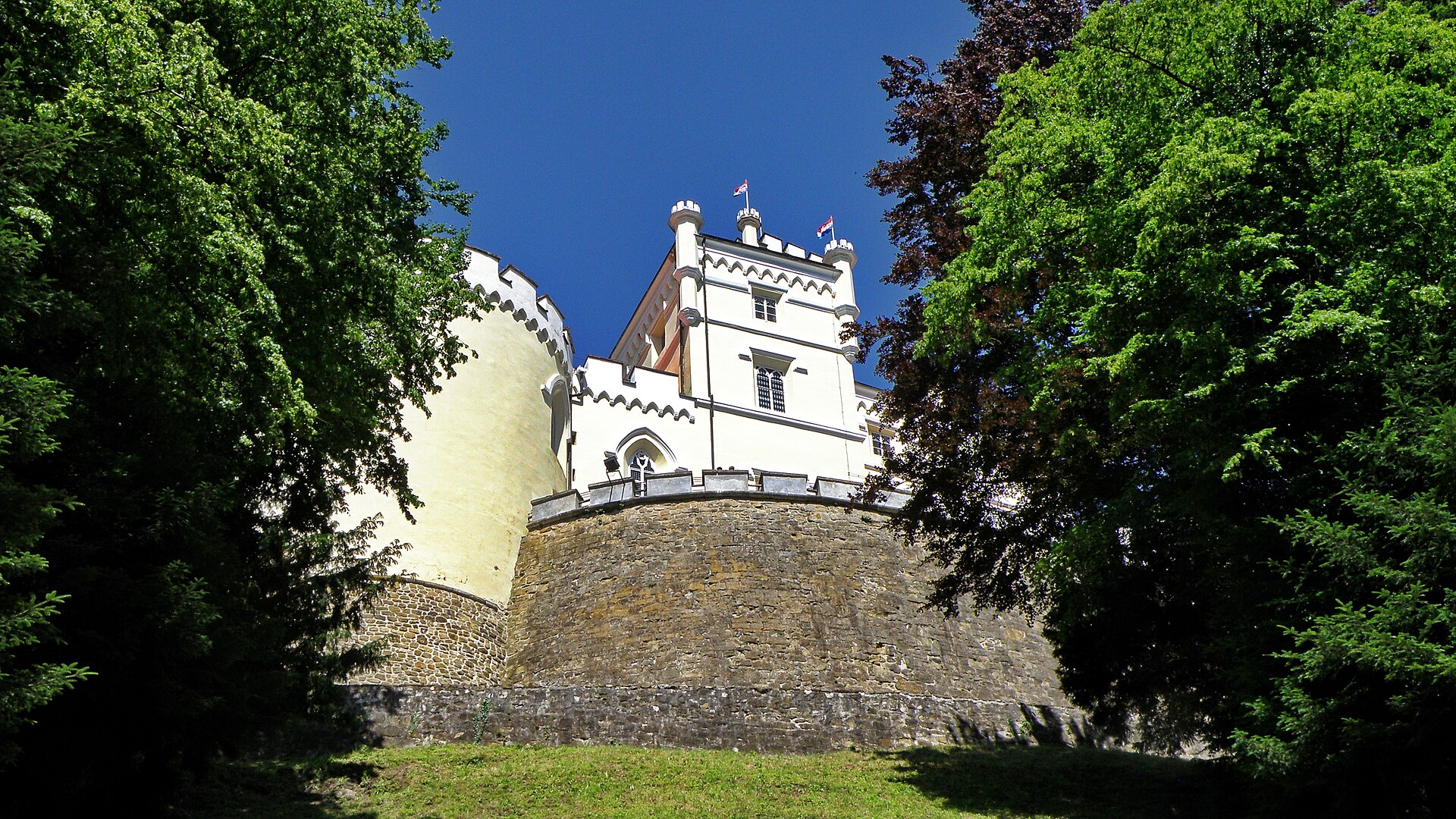 The castle lies in the Zagorje region of northern Croatia, near Varaždin.