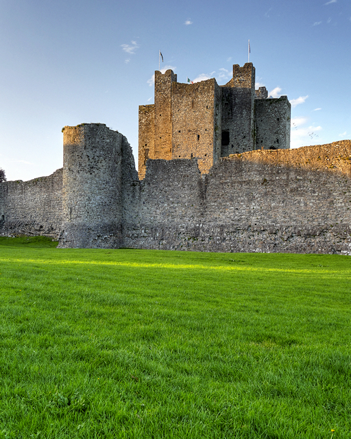 The great cruciform keep of Trim, a massive twenty-sided tower unlike any other in Ireland