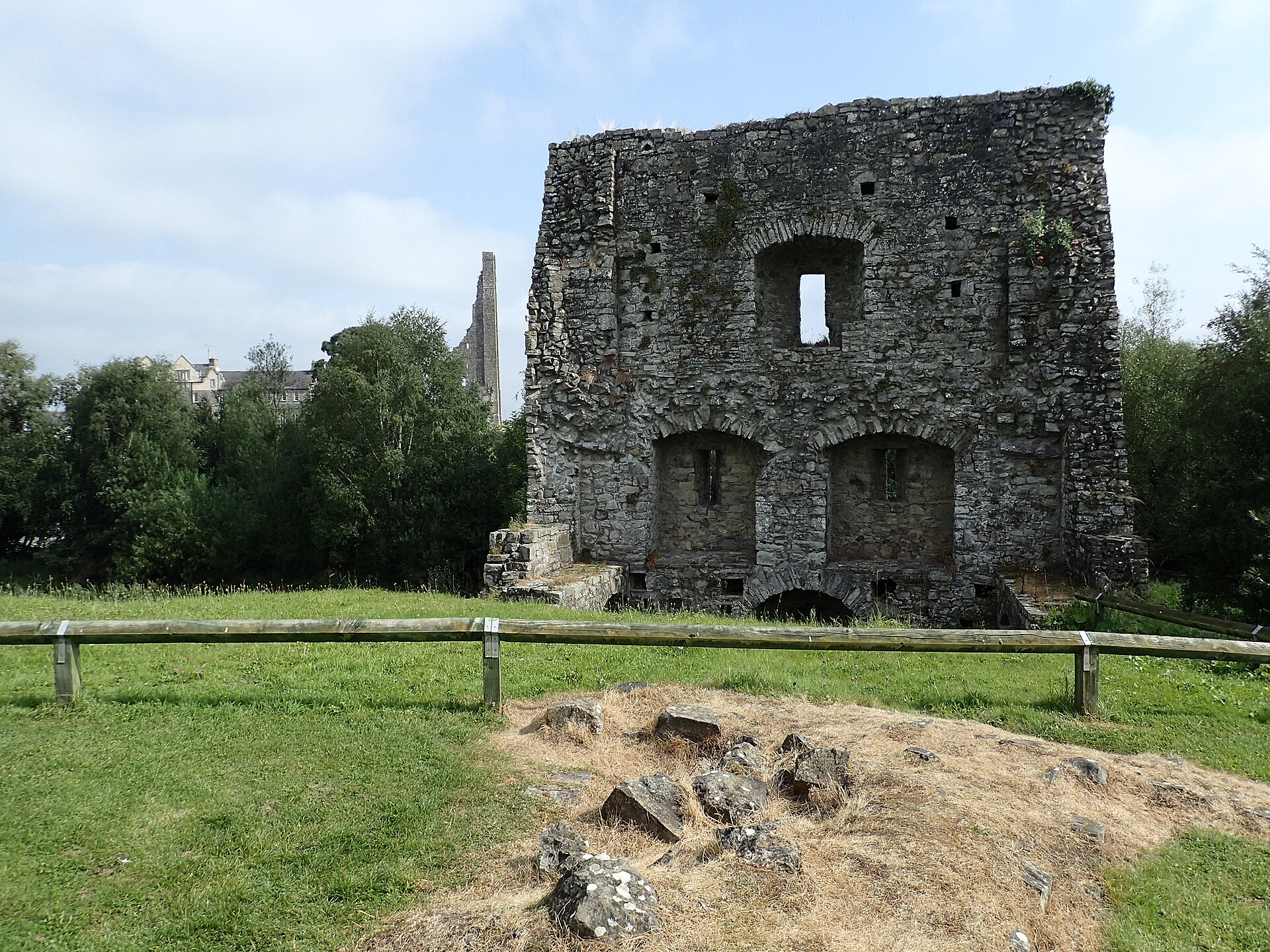 The curtain walls and towers of Trim, enclosing one of the largest castle sites in the country