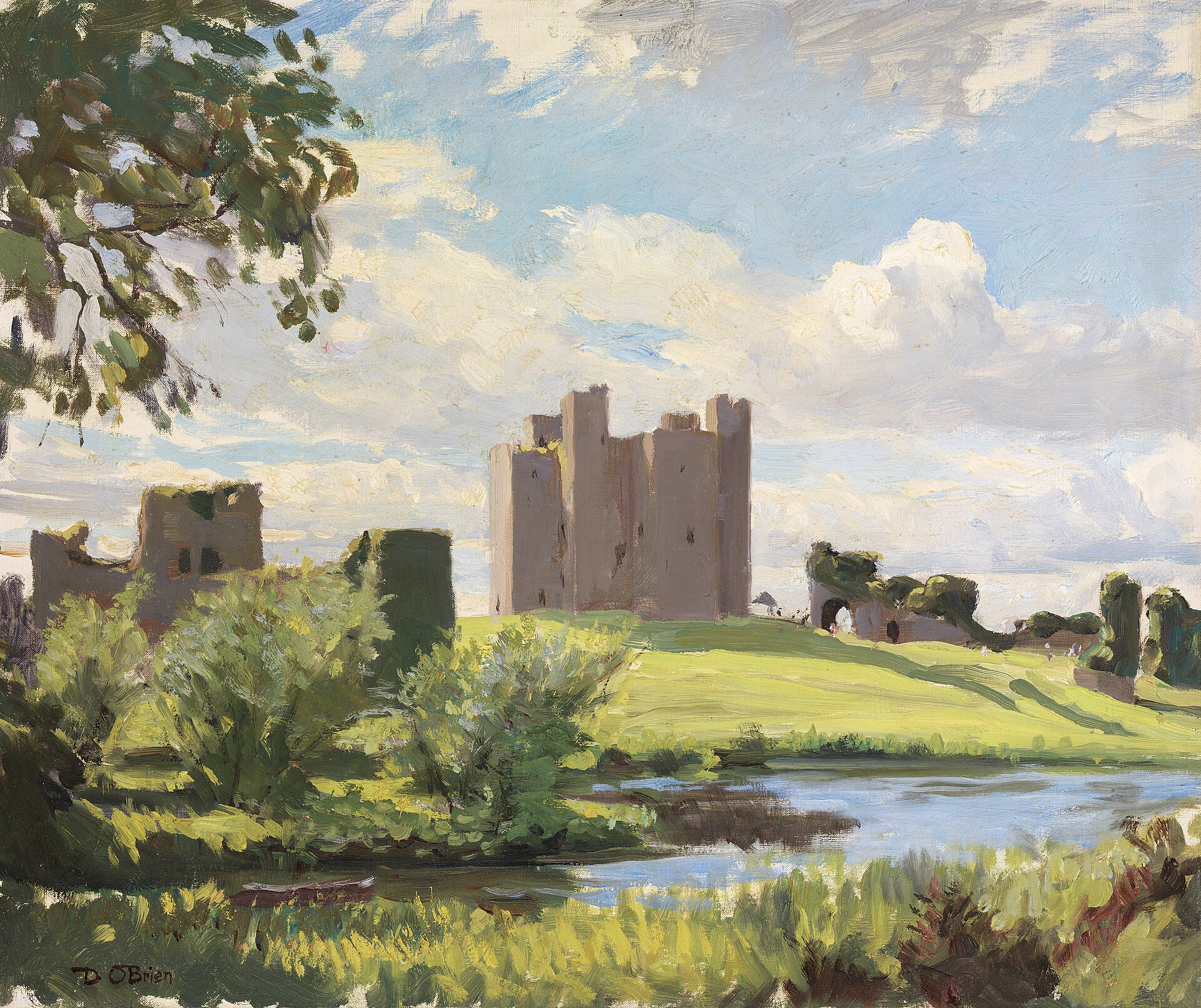 The castle's grey stone against the green fields of Meath, the ancient royal heartland of Ireland