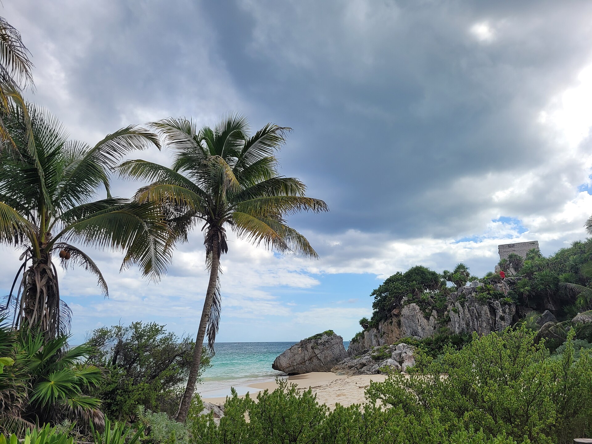 El Castillo above the beach at Tulum