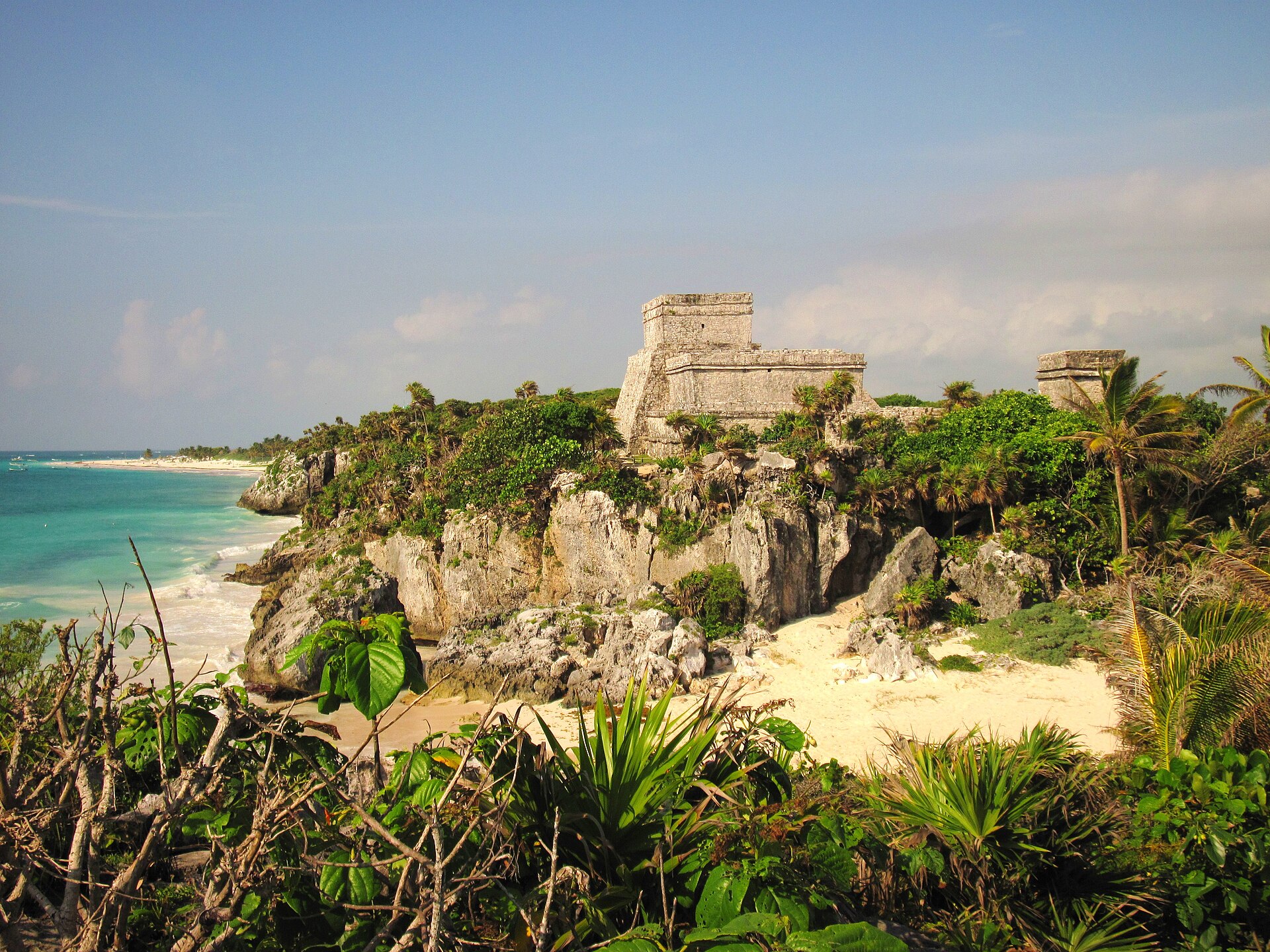 The Maya ruins of Tulum on the coast