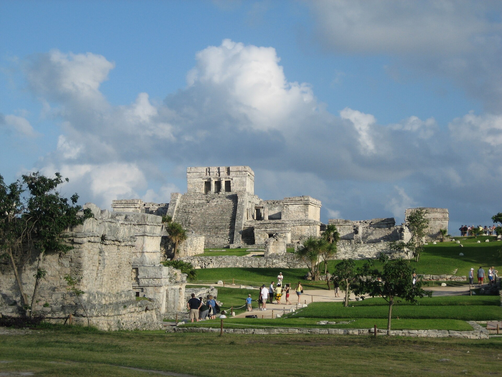 The stone structures of the ancient city of Tulum