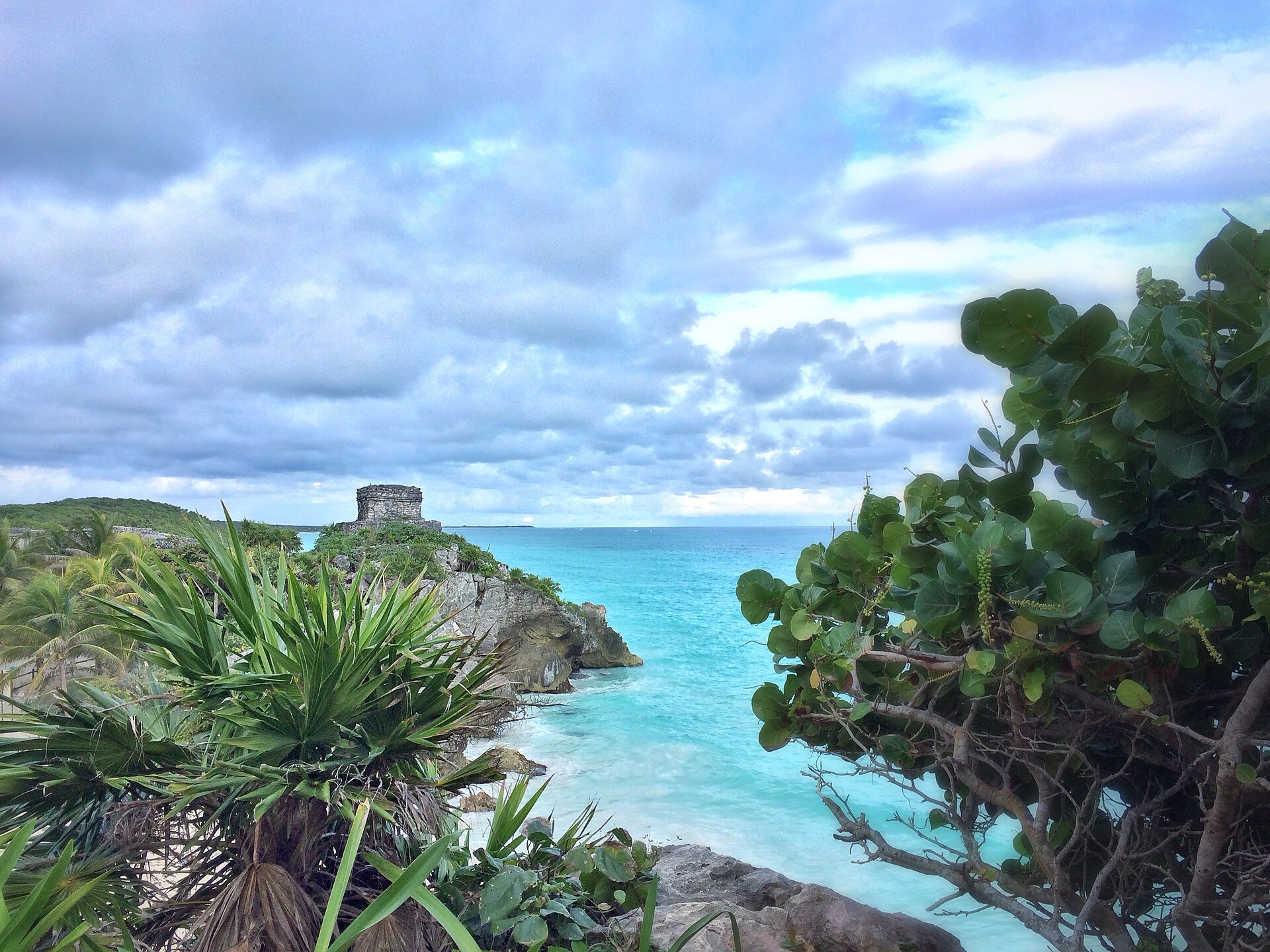 The temples of the Tulum archaeological site