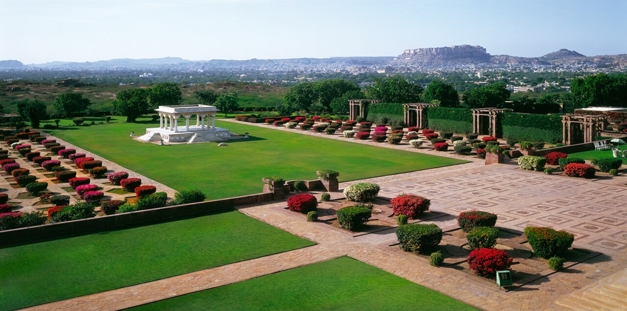 The gardens of Umaid Bhawan Palace.