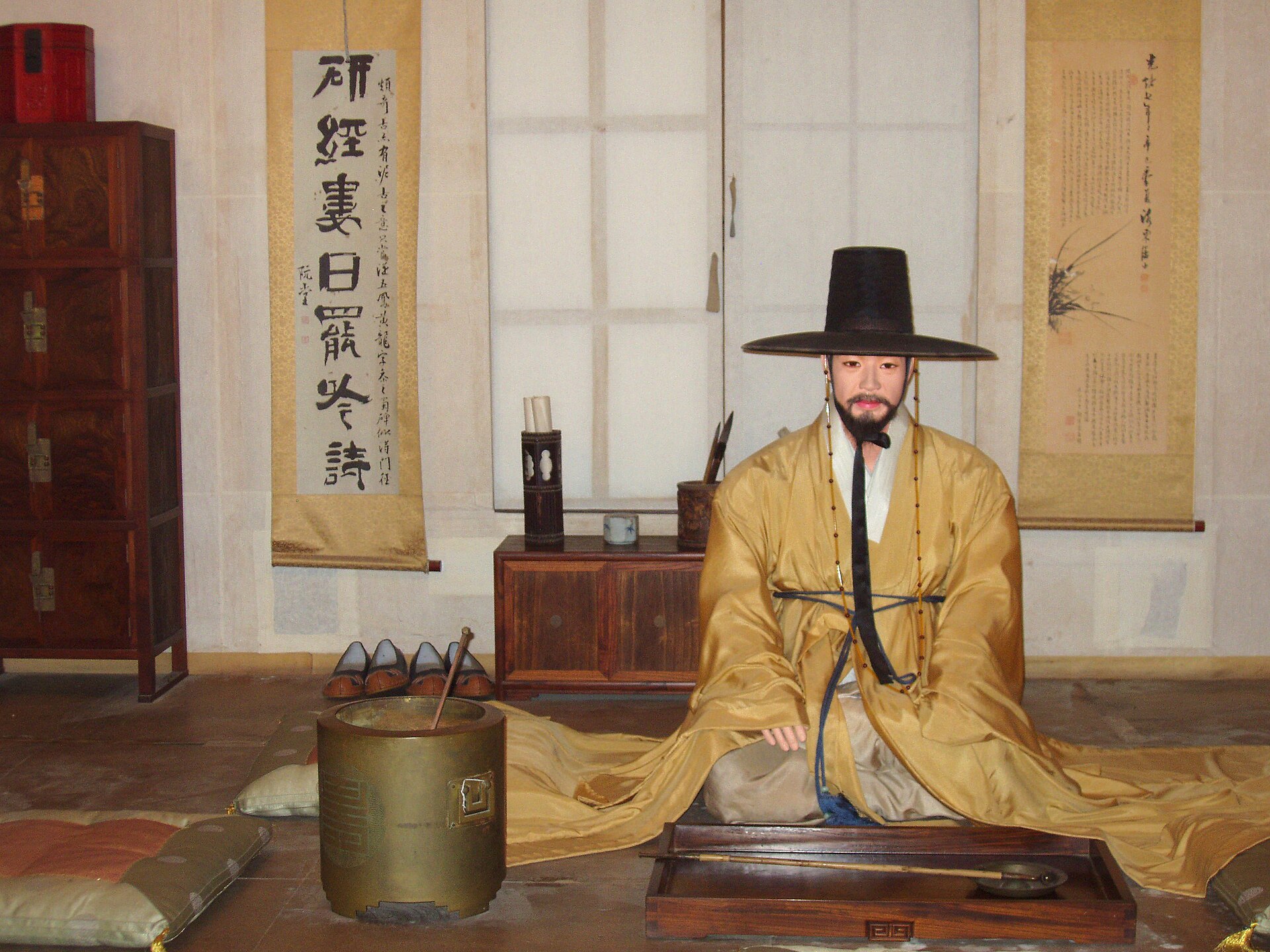 A reconstructed interior of the residence