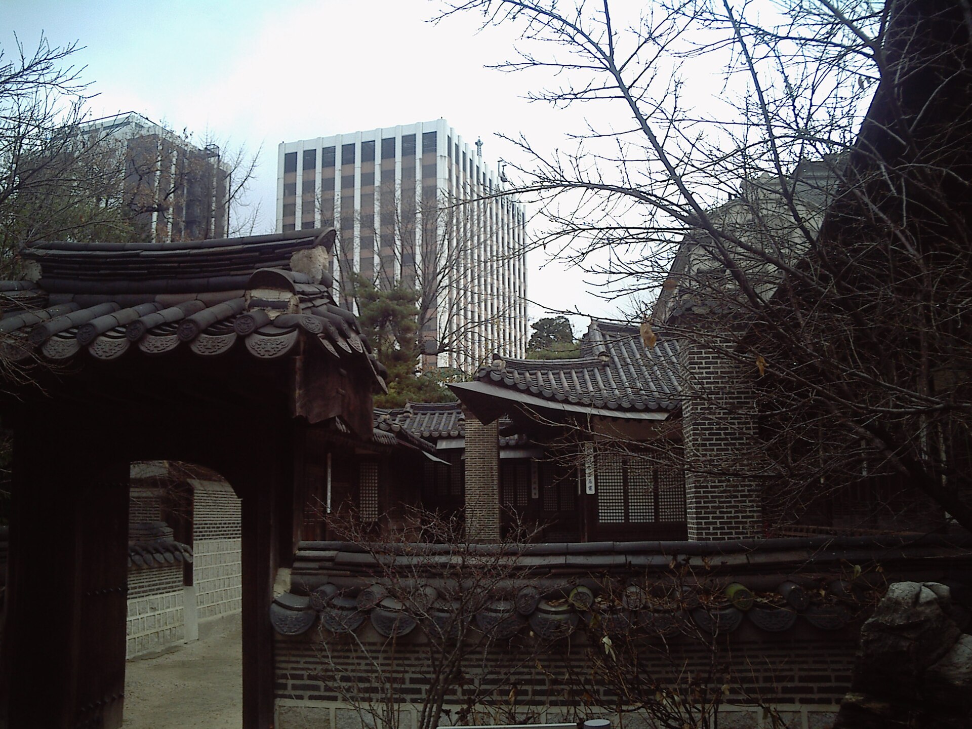 A veranda and porch of the palace halls
