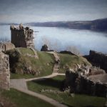 Urquhart Castle on the shore of Loch Ness, one of the most beautifully sited and most visited castles in Scotland