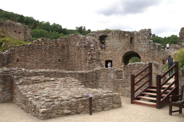 The tumbled walls and foundations of Urquhart, one of the largest castles in medieval Scotland