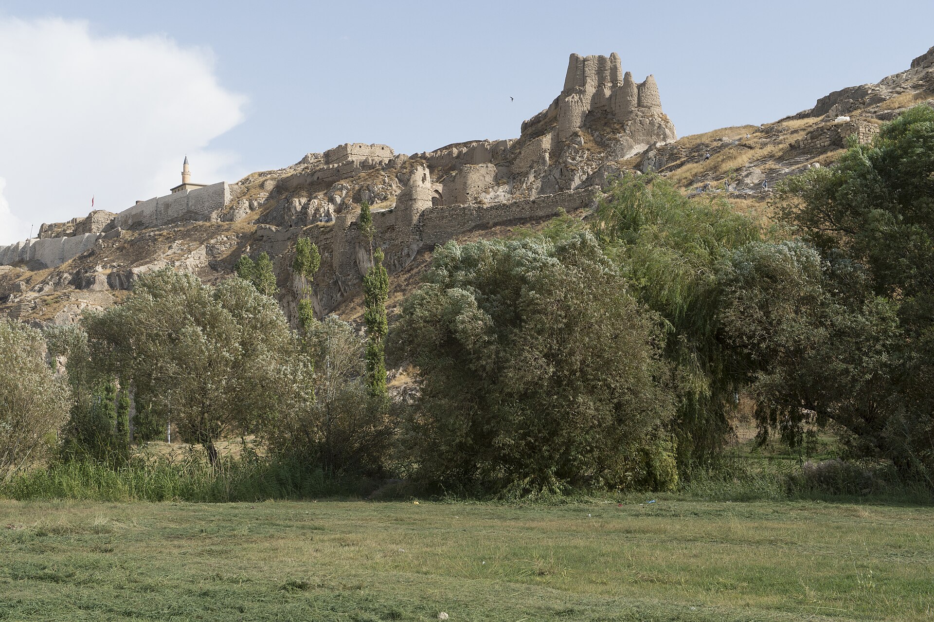The fortress overlooks the vast, mineral-blue waters of Lake Van, the largest lake in Turkey.