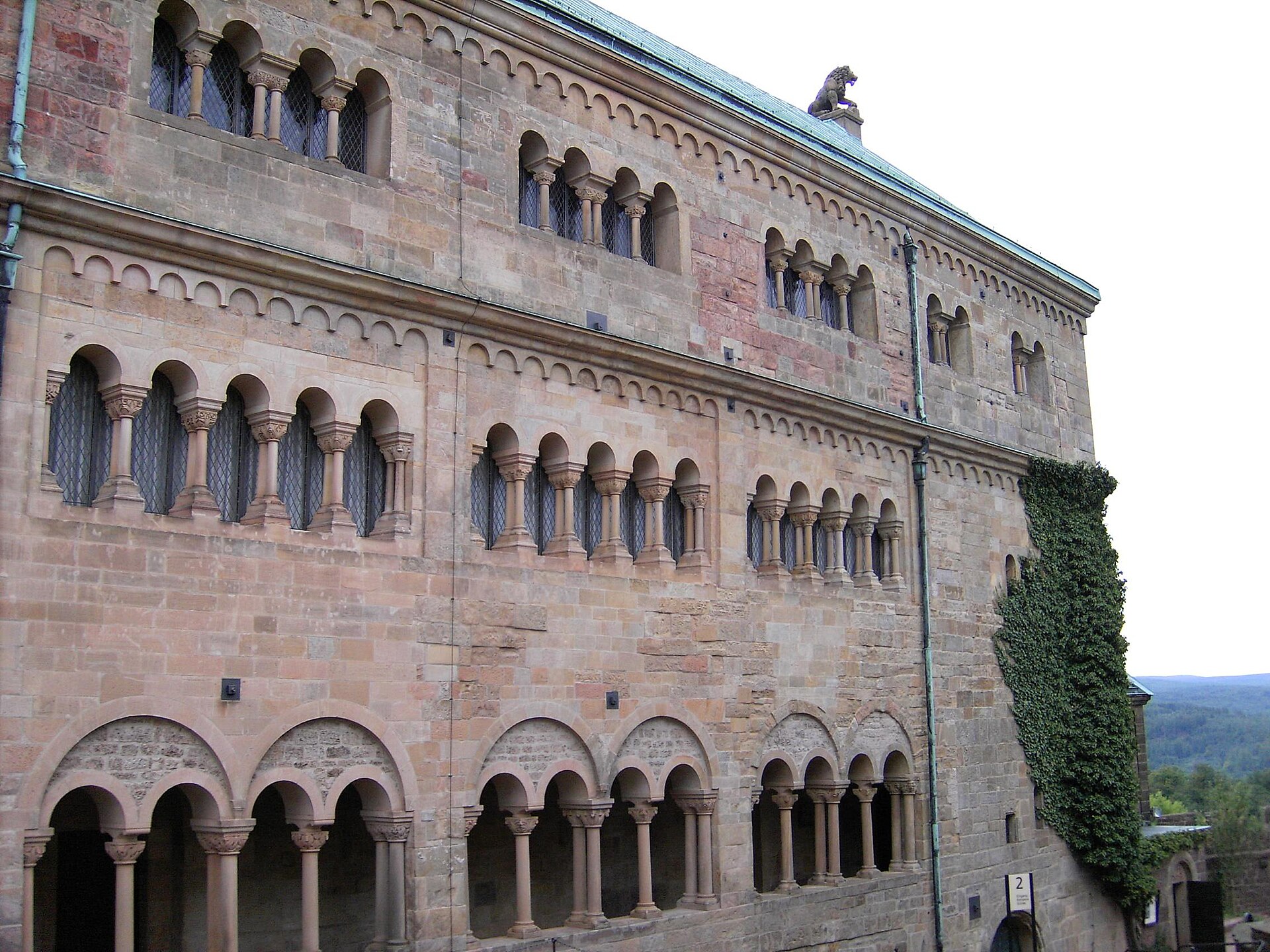 The courtyard through which a disguised Martin Luther entered the castle in 1521