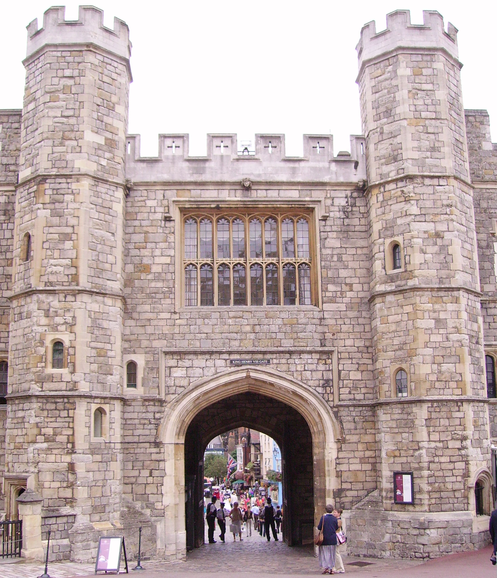 The Henry VIII Gateway, one of the grand entrances into the castle precinct