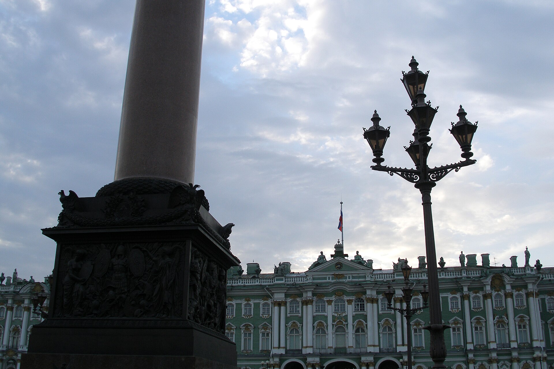 The Winter Palace and the Alexander Column in St Petersburg