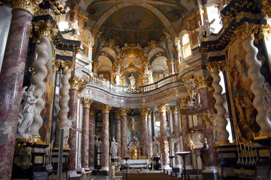 The Court Church, one of the finest Baroque church interiors in Germany