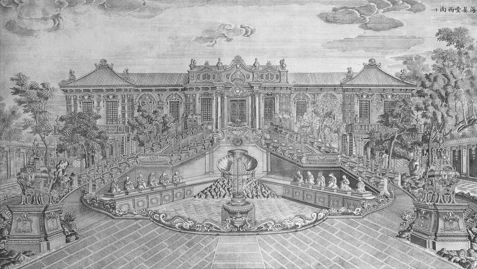 The stone ruins of the European palaces at the Old Summer Palace