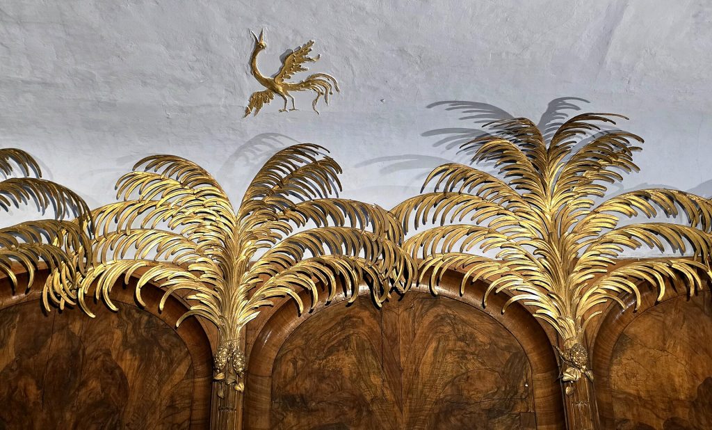 Decorated wall panels in the palace