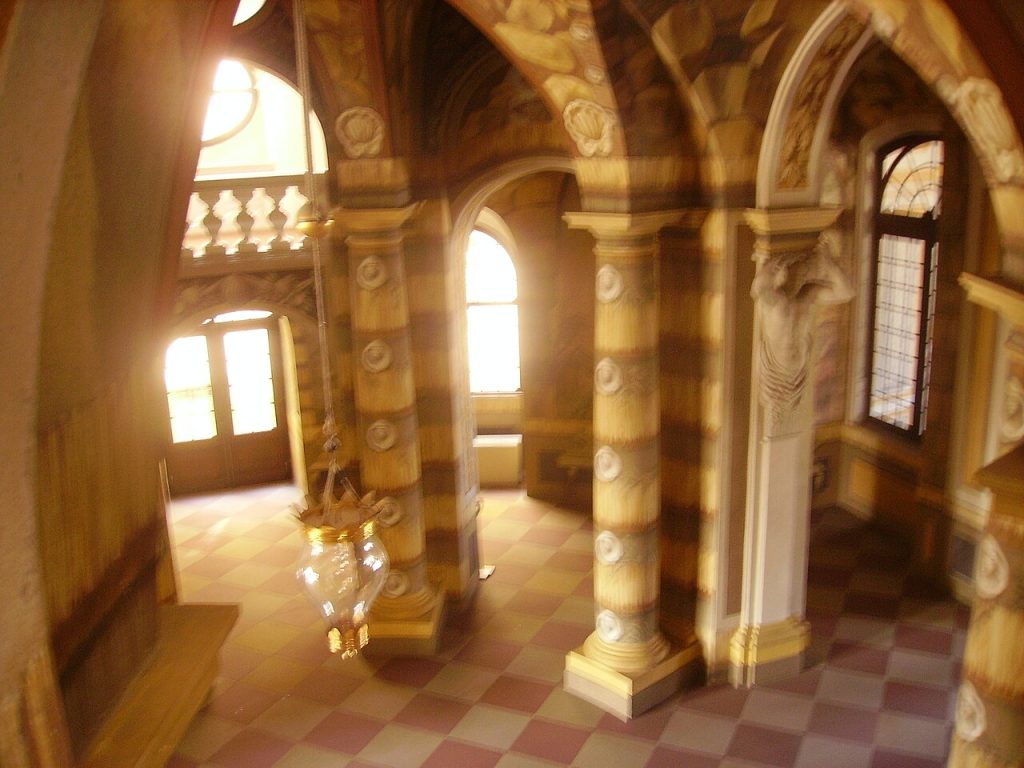 The grotto beneath the staircase