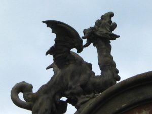 A detail of the palace