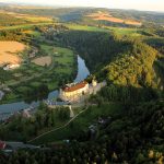 Cesky Sternberk Castle above the Sazava River