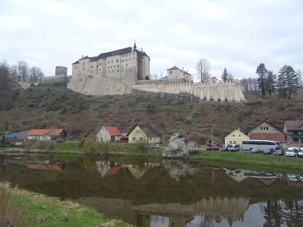 The castle rising above the Sazava valley