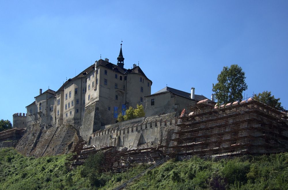 The castle from the southeast on a summer day