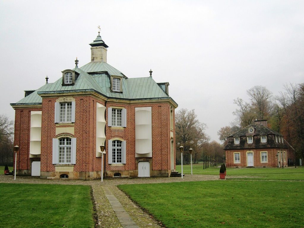 The pavilions among the trees