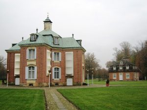 The pavilions among the trees