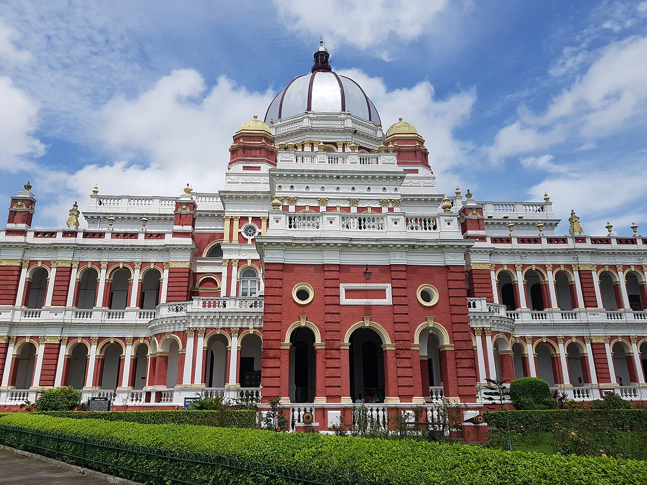 The European-inspired exterior of the palace