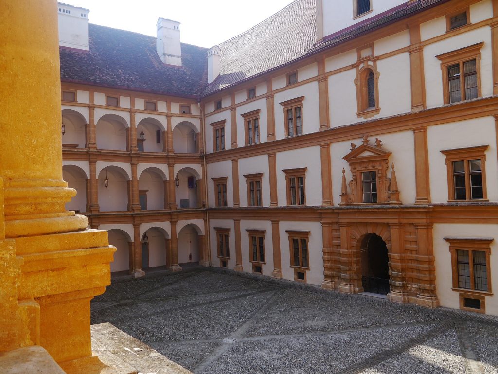 The inner courtyard of the palace