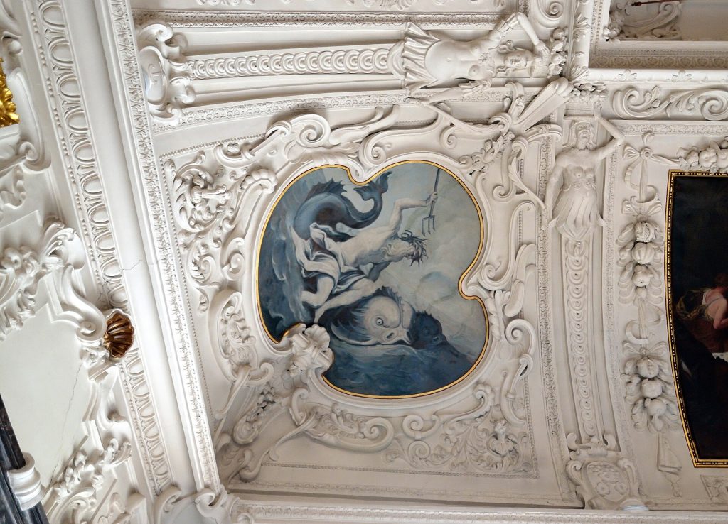 A painted detail in the Planetary Hall