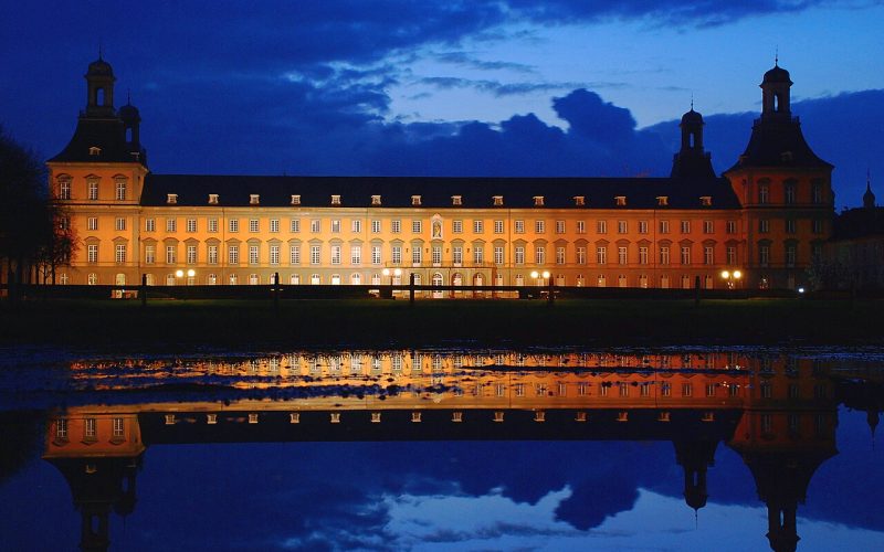 The Electoral Palace of Bonn at night