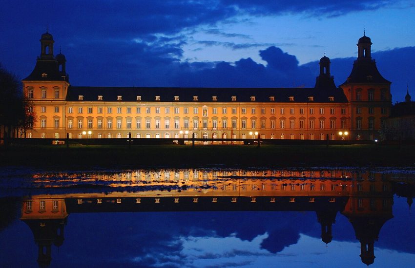 The Electoral Palace of Bonn at night